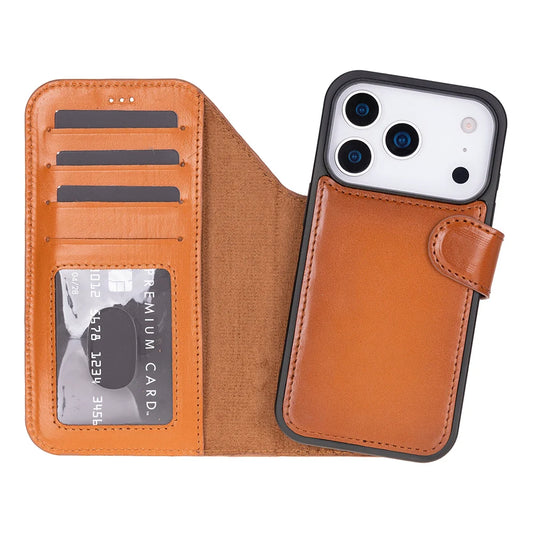 Sengul Genuine Leather Wallet Case for iPhone 18 Pro