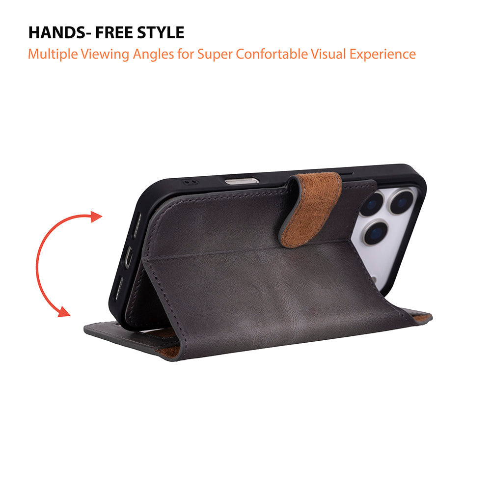 Magic I Phone 17 Pro Leather Detachable Wallet Case