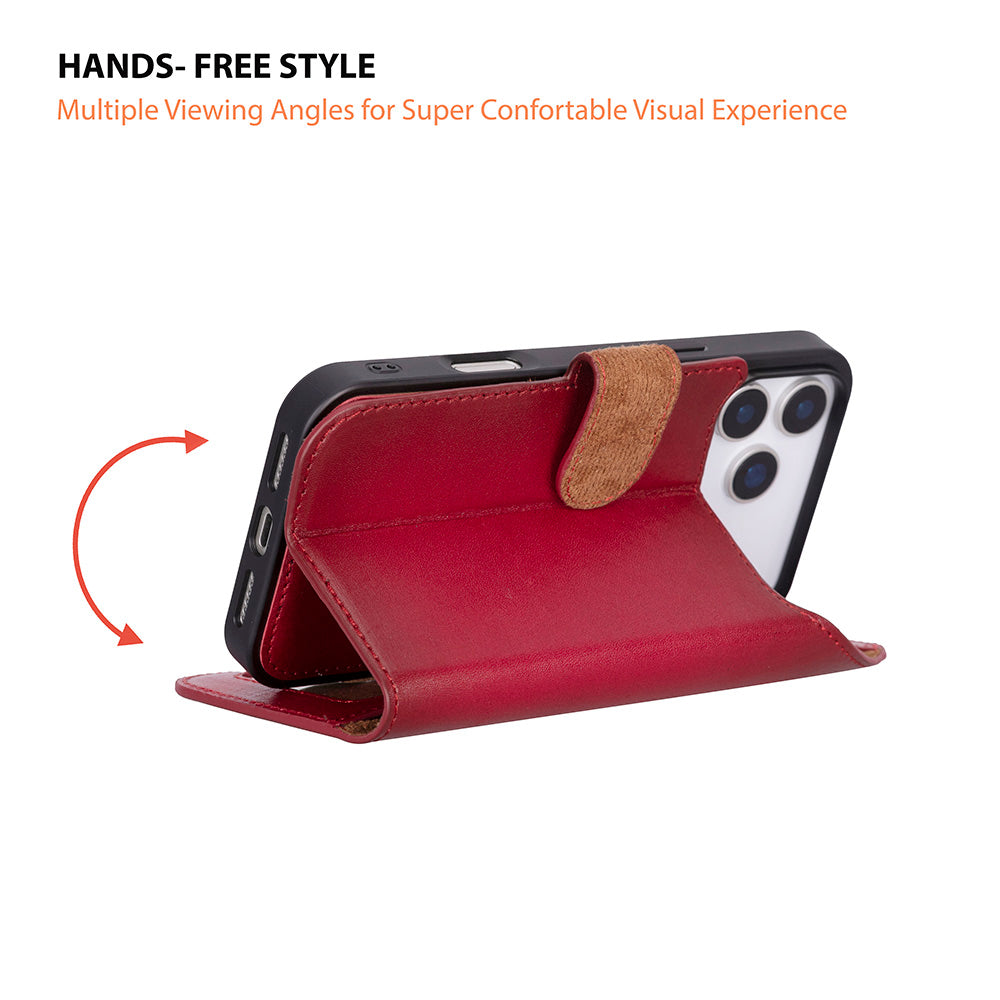Magic I Phone 17 Pro Leather Detachable Wallet Case