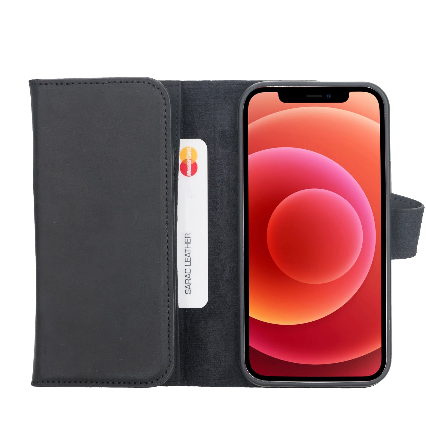 Santa I Phone 12 Mini Leather Detachable Wallet Case
