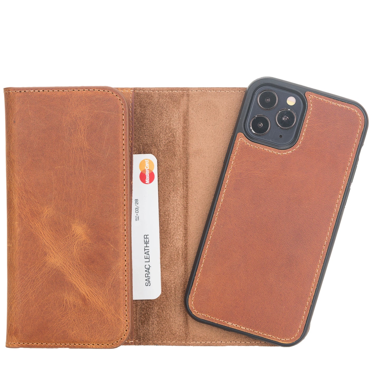 Santa I Phone 12 Pro Max Leather Detachable Wallet Case