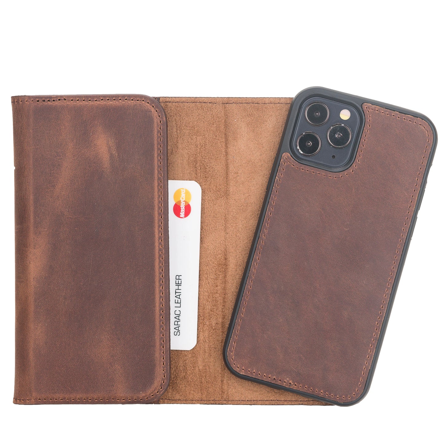 Santa I Phone 12 Pro Leather Detachable Wallet Case