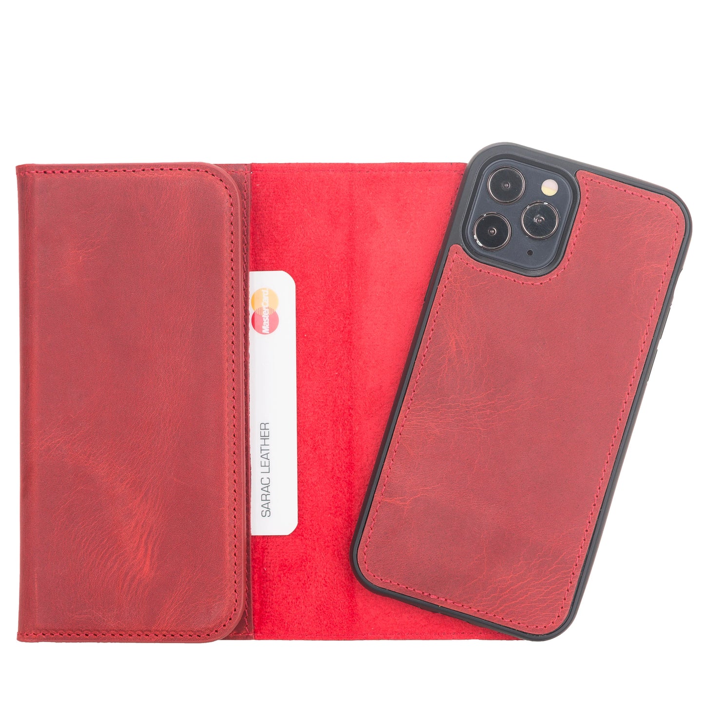 Santa I Phone 12 Pro Max Leather Detachable Wallet Case