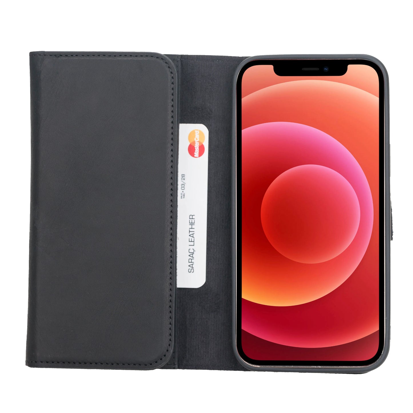 Santa I Phone 12 Pro Leather Detachable Wallet Case