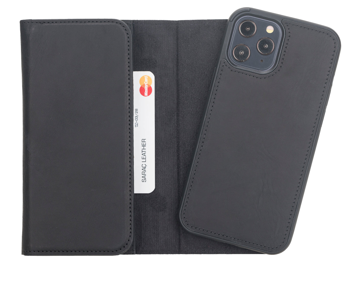 Santa I Phone 12 Pro Max Leather Detachable Wallet Case