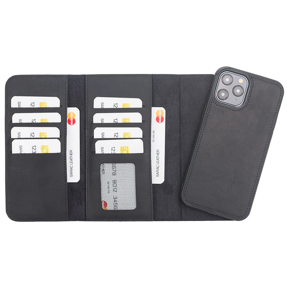 Santa I Phone 12 Pro Max Leather Detachable Wallet Case