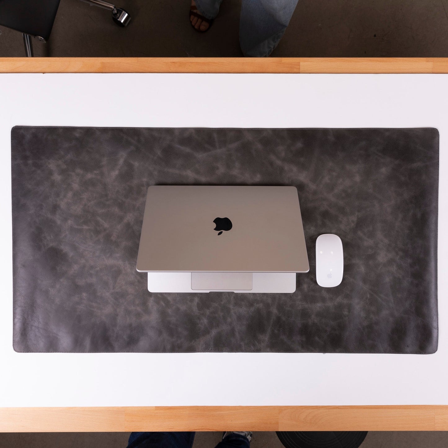 Natural Leather Desk Mat Large