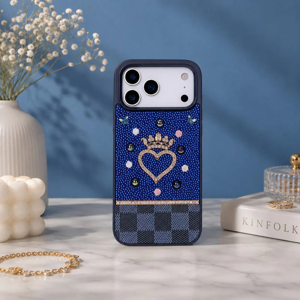 Vissel Heart Crystal Luxury Case for iPhone 18 Pro / 17 Pro