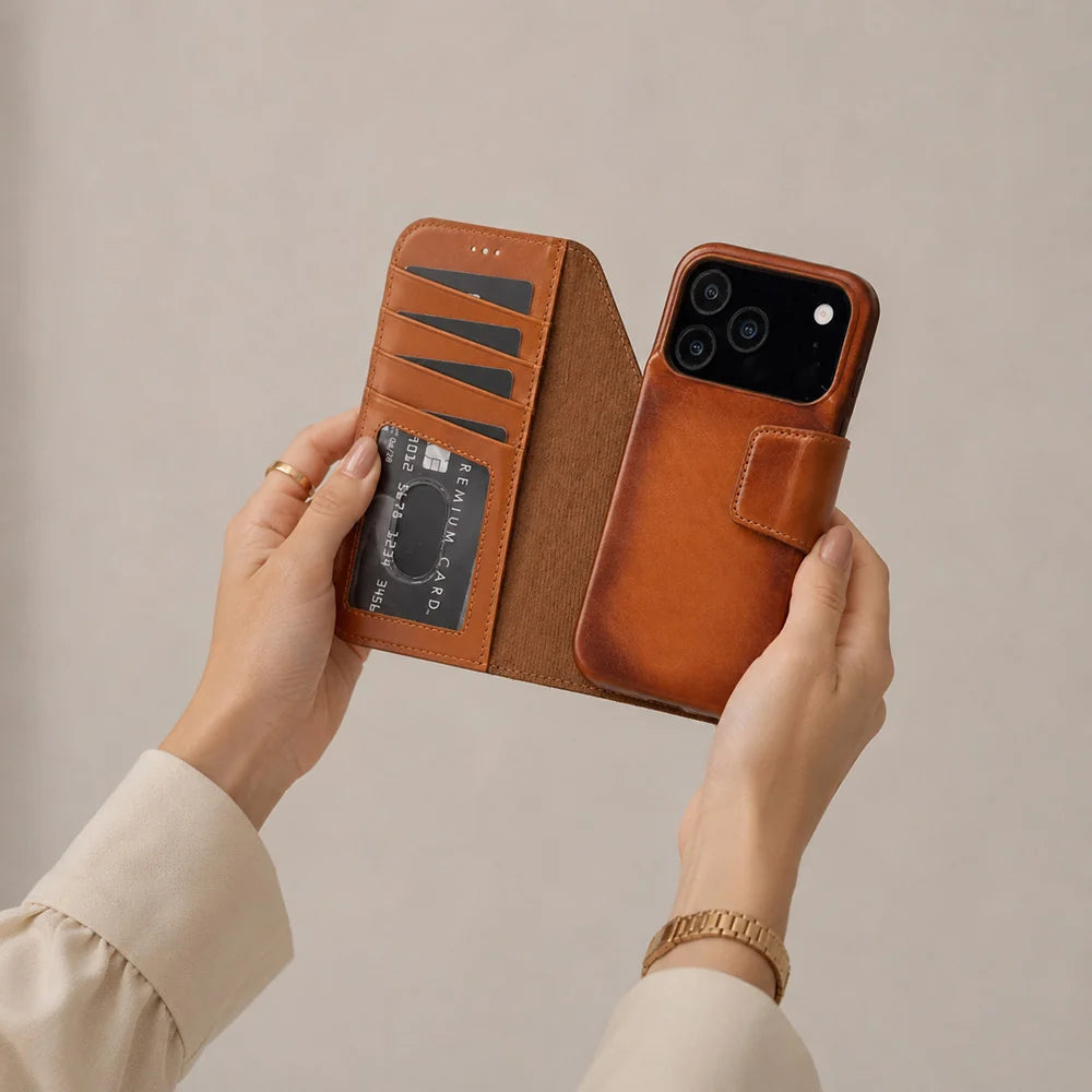 Elite Magic iPhone 18 Pro / 17 Pro Leather Detachable Wallet Case