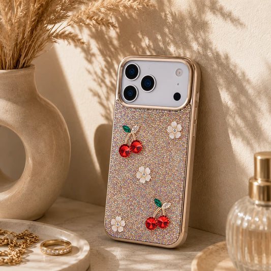 Freya Crystal Cherry Case for iPhone 18 Pro Max / 17 Pro Max