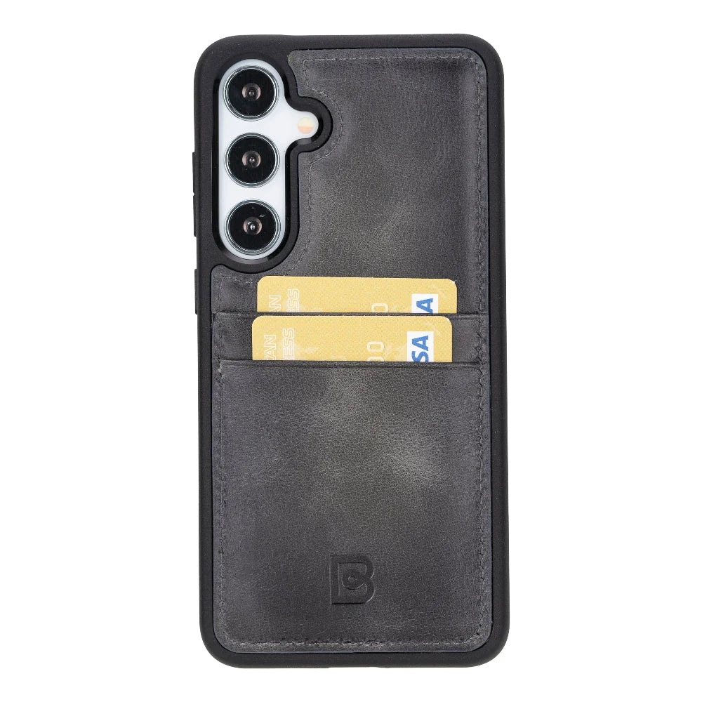 Flex Cover Leather Samsung Galaxy S24 Case with Card Holder