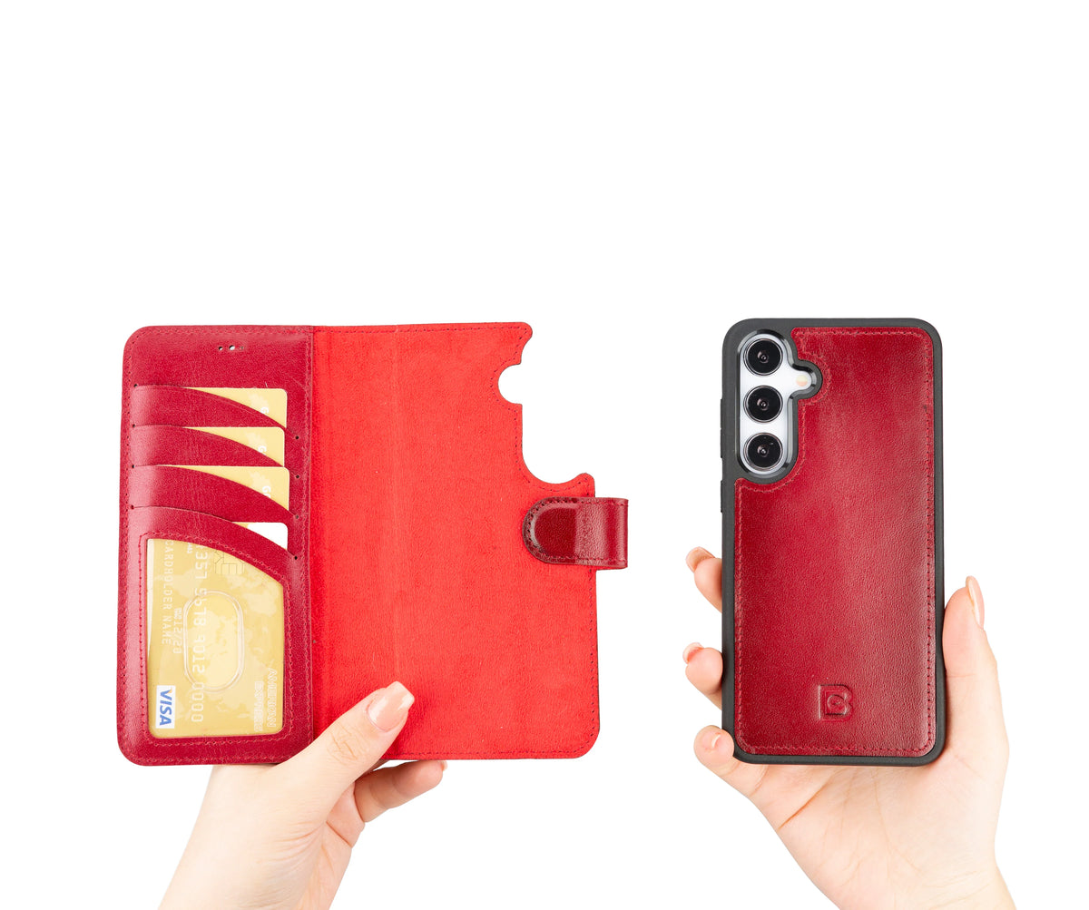 Magic Samsung Galaxy S24 Ultra Detachable Leather Wallet Case