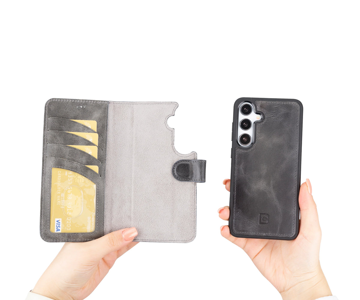 Magic Samsung Galaxy S24 Plus Detachable Leather Wallet Case