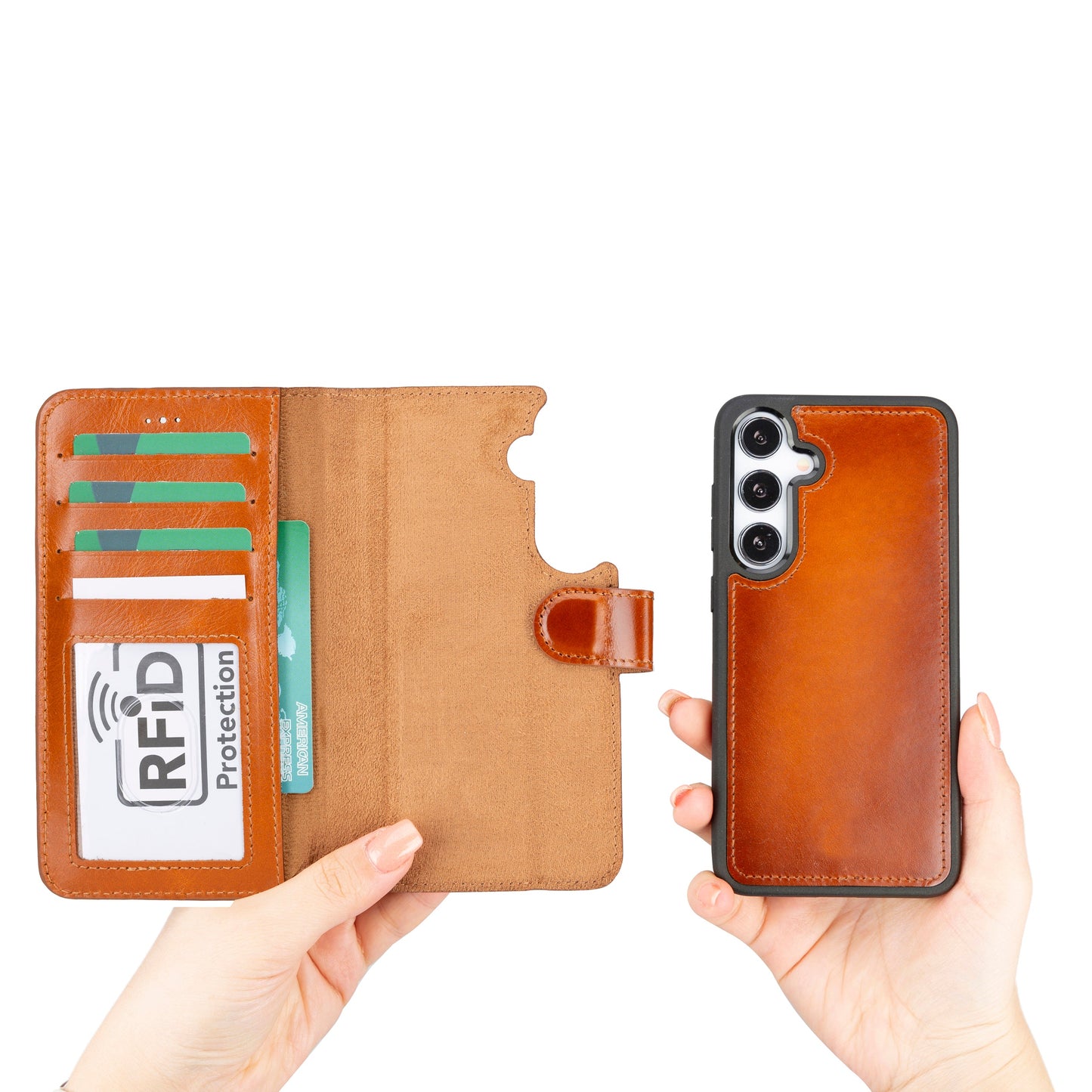Magic Samsung Galaxy S24 Plus Leather Detachable Wallet Case