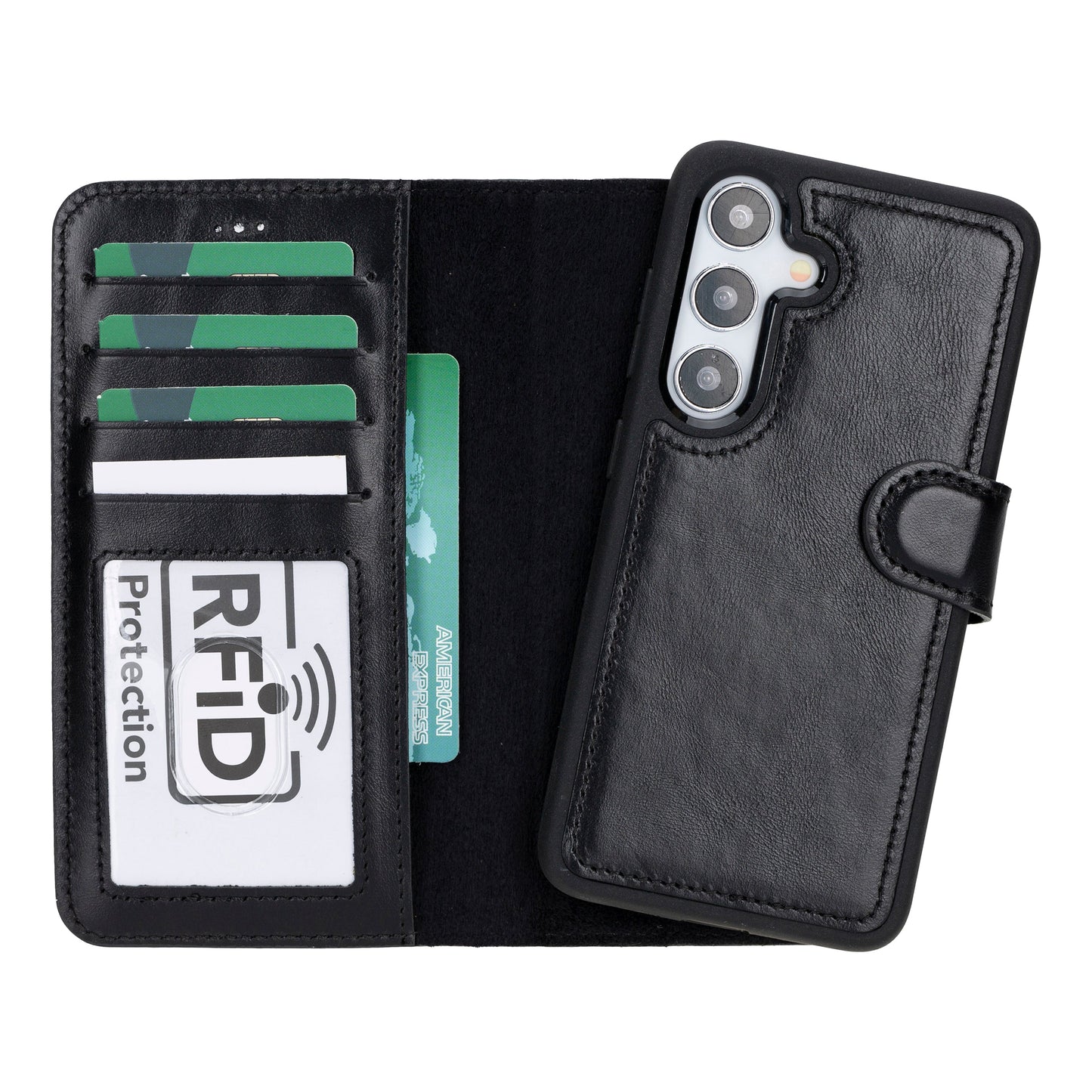 Magic Samsung Galaxy S24 Ultra Leather Detachable Wallet Case