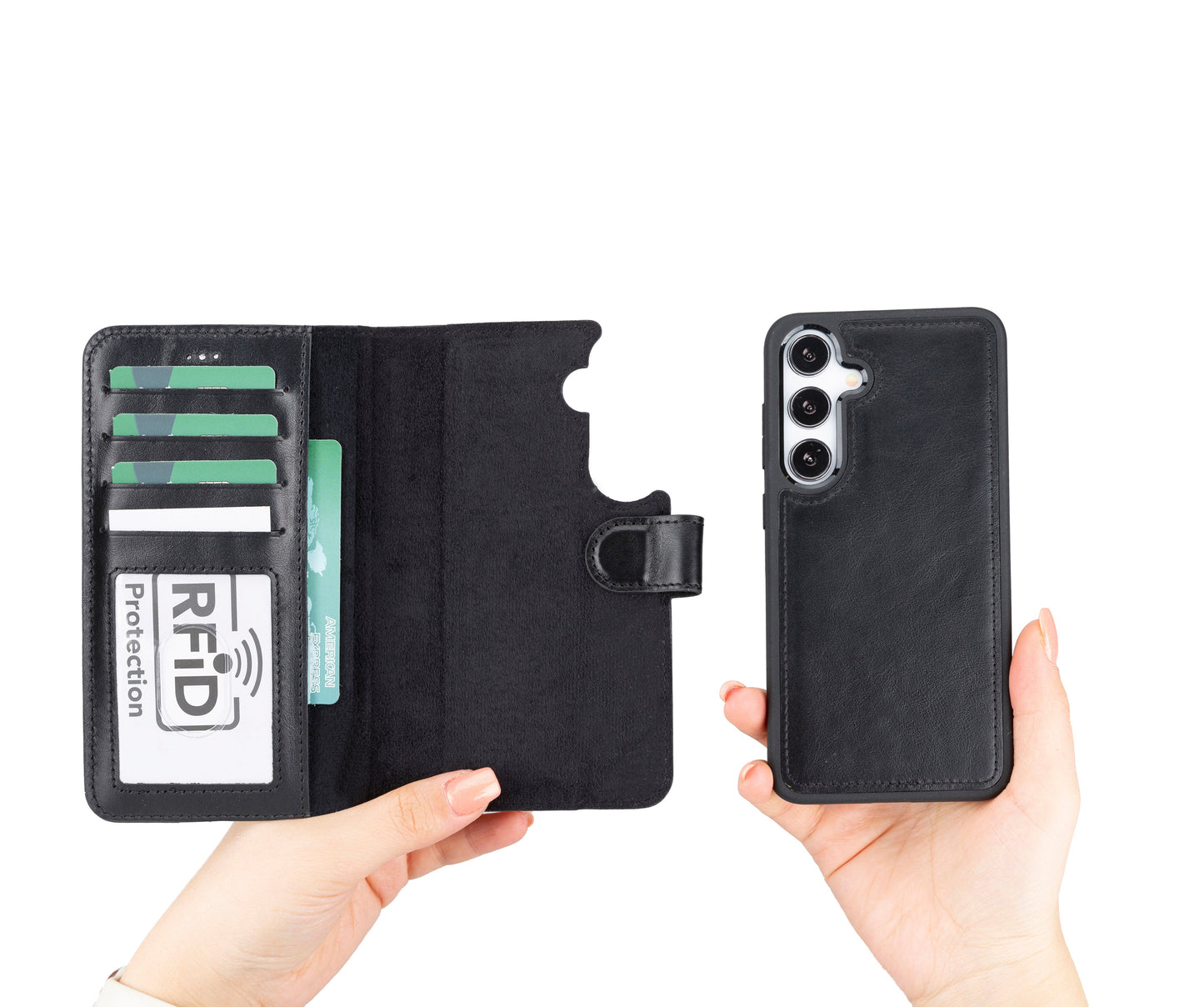 Magic Samsung Galaxy S24 Ultra Leather Detachable Wallet Case