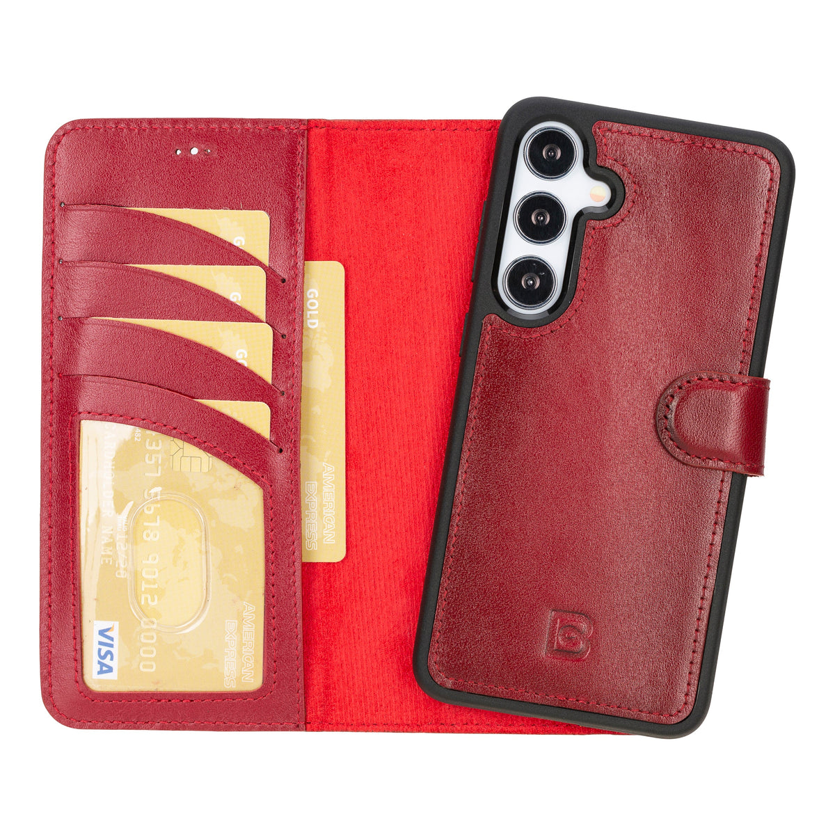 Magic Samsung Galaxy S24 Plus Detachable Leather Wallet Case