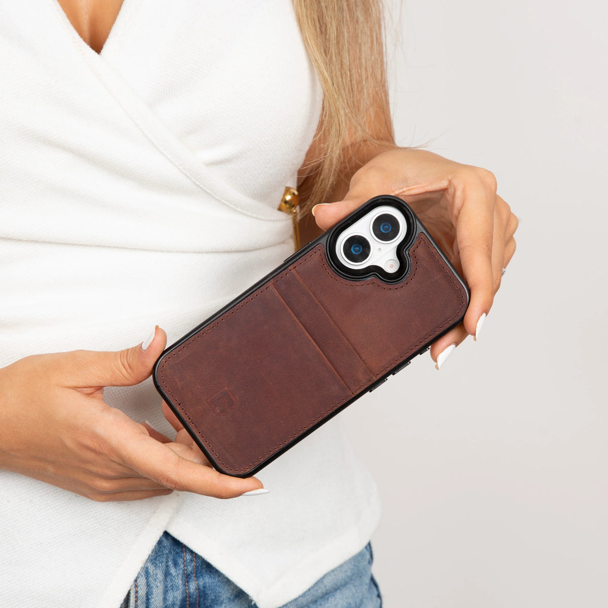 Flex Cover Leather iPhone 17 Case with Card Holder