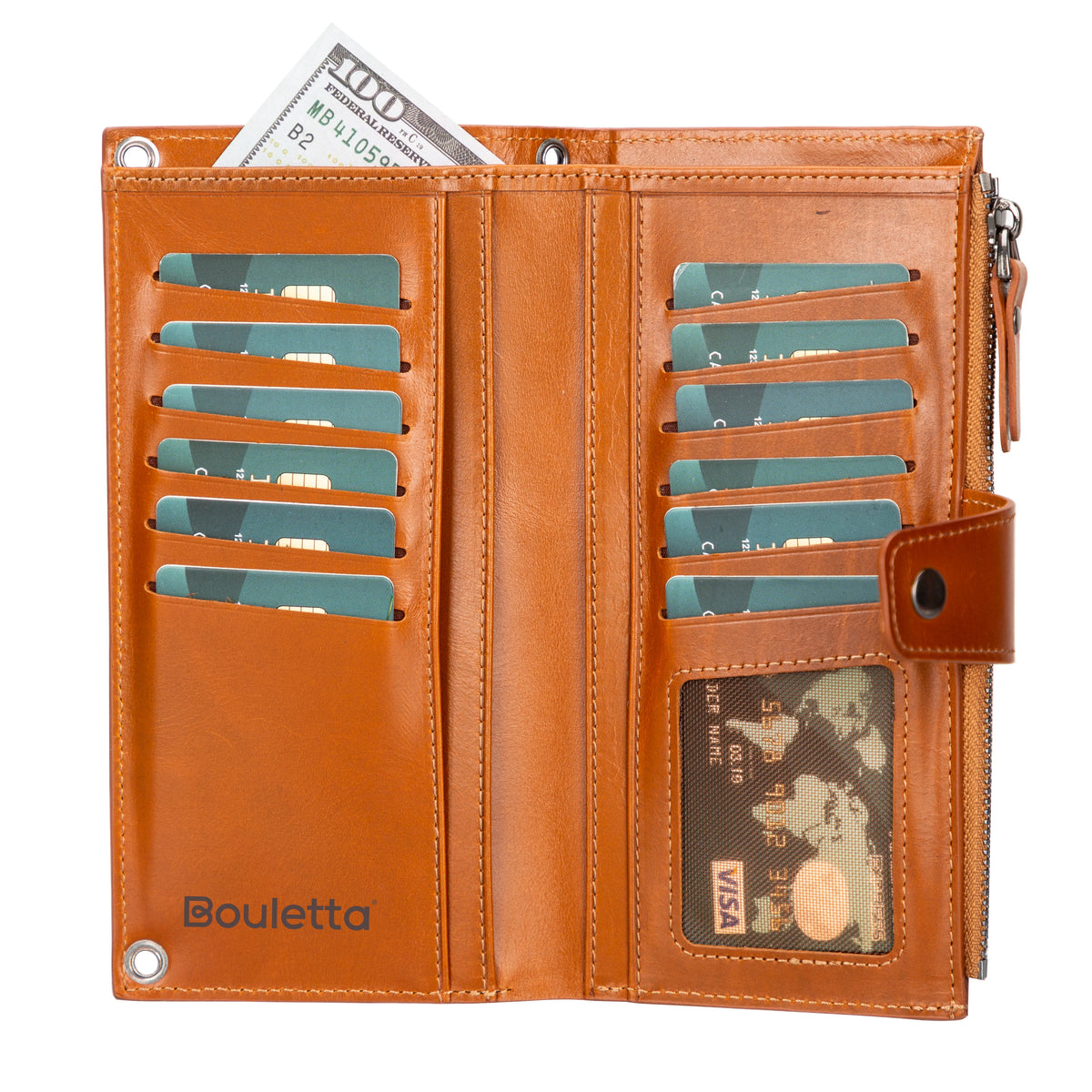 Nexora Strap Leather Crossbody Wallet