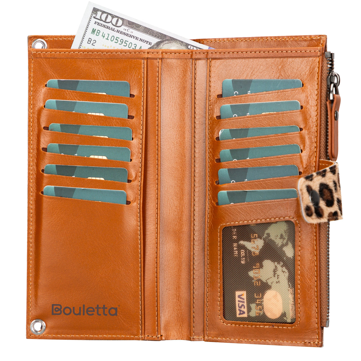 Nexora Strap Leather Crossbody Wallet