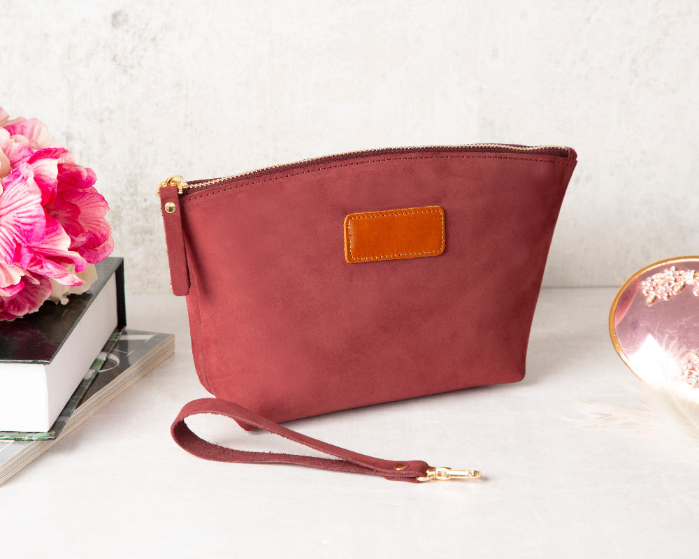 Luna Leather Makeup Bag