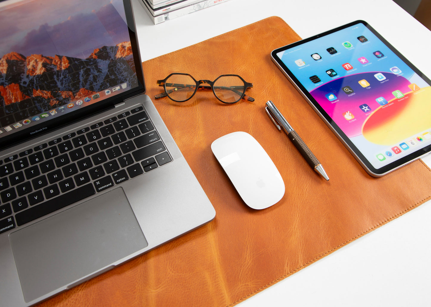 Natural Leather Desk Mat Medium