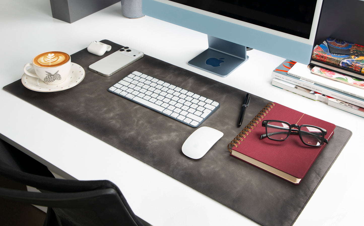 Natural Leather Desk Mat Medium