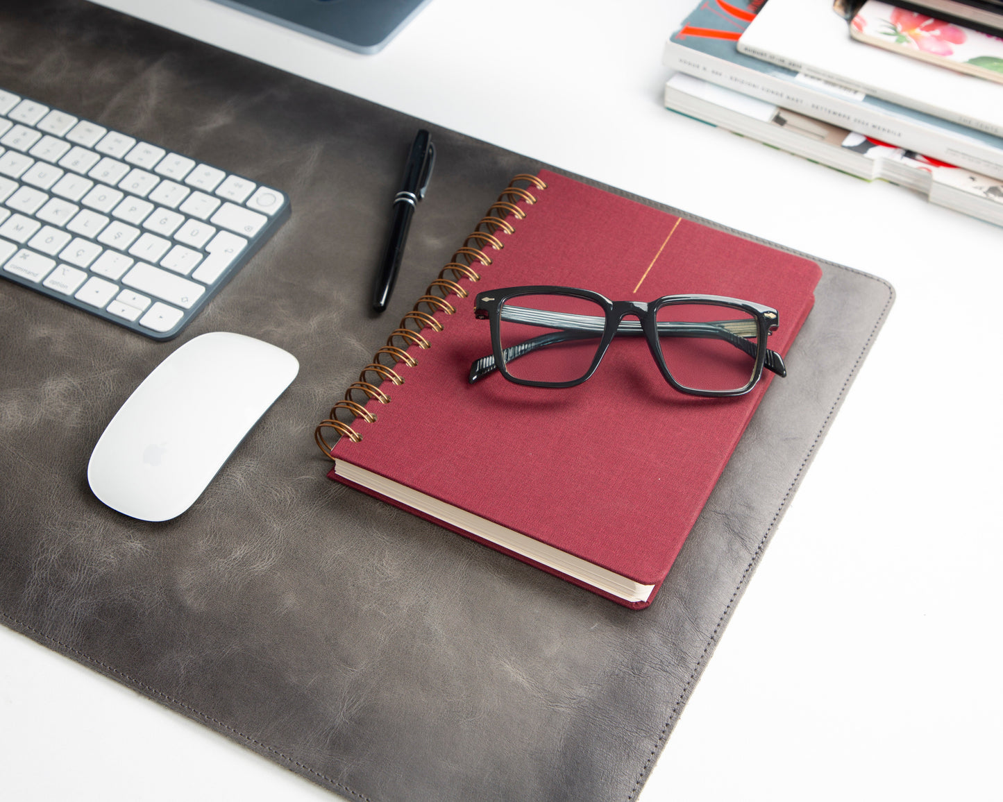 Natural Leather Desk Mat Medium