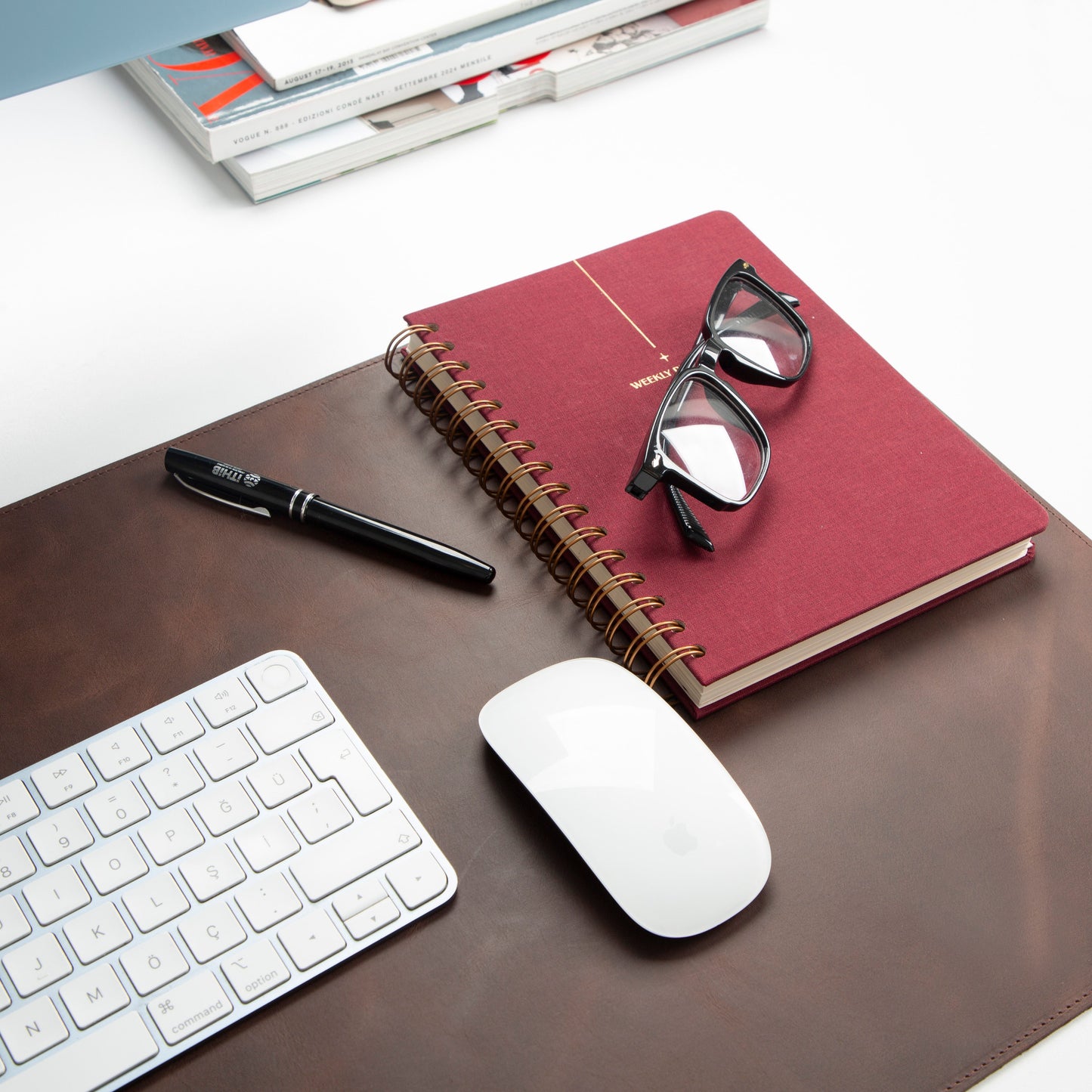 Natural Leather Desk Mat Medium-TN03