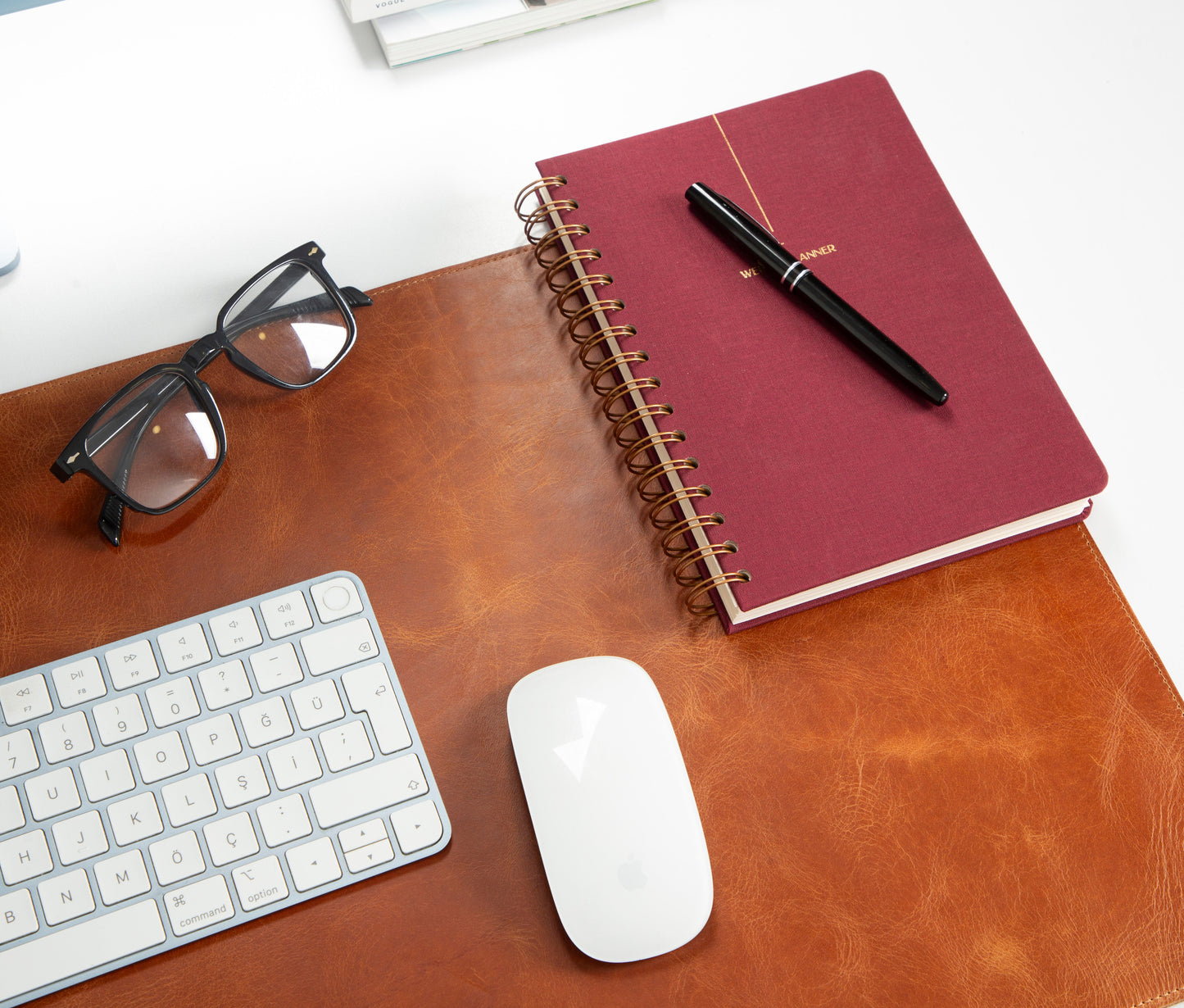 Natural Leather Desk Mat Medium