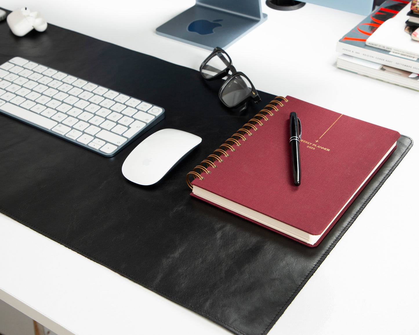 Natural Leather Desk Mat Medium