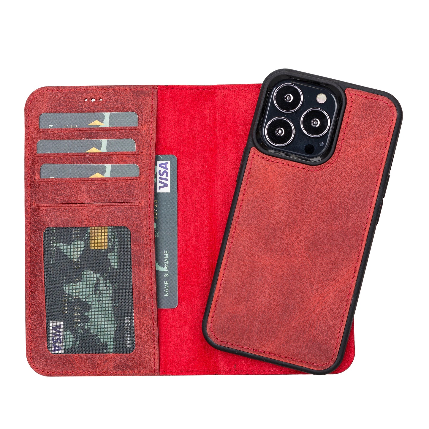 Liluri I Phone 13 Pro Detachable Leather Wallet Case
