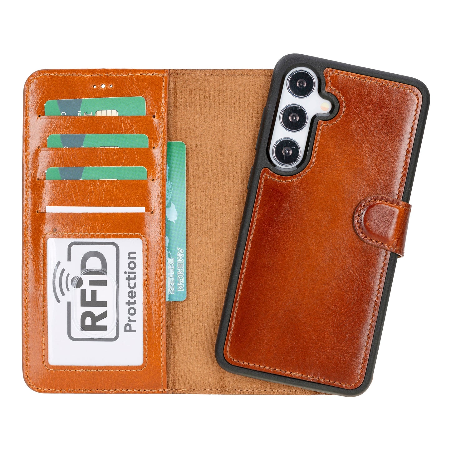 Magic Samsung Galaxy S24 Leather Detachable Wallet Case