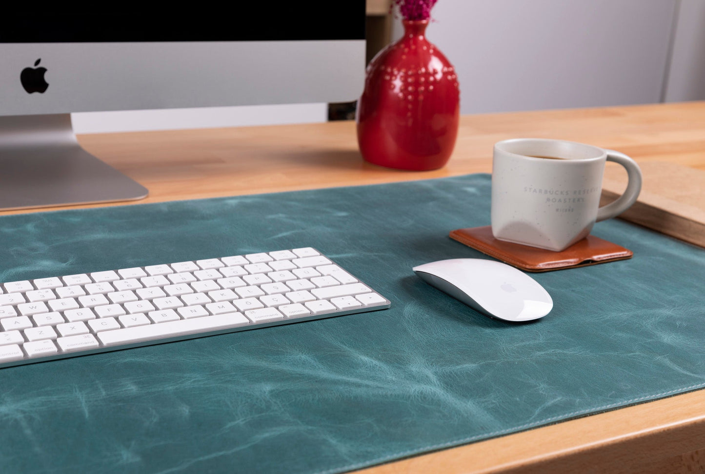 Natural Leather Desk Mat Large