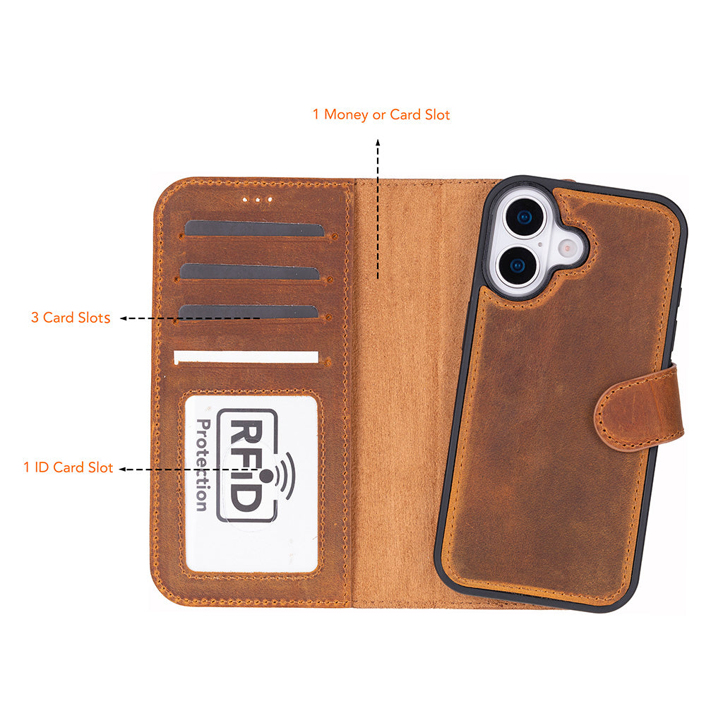 Magic I Phone 17 Leather Detachable Wallet Case