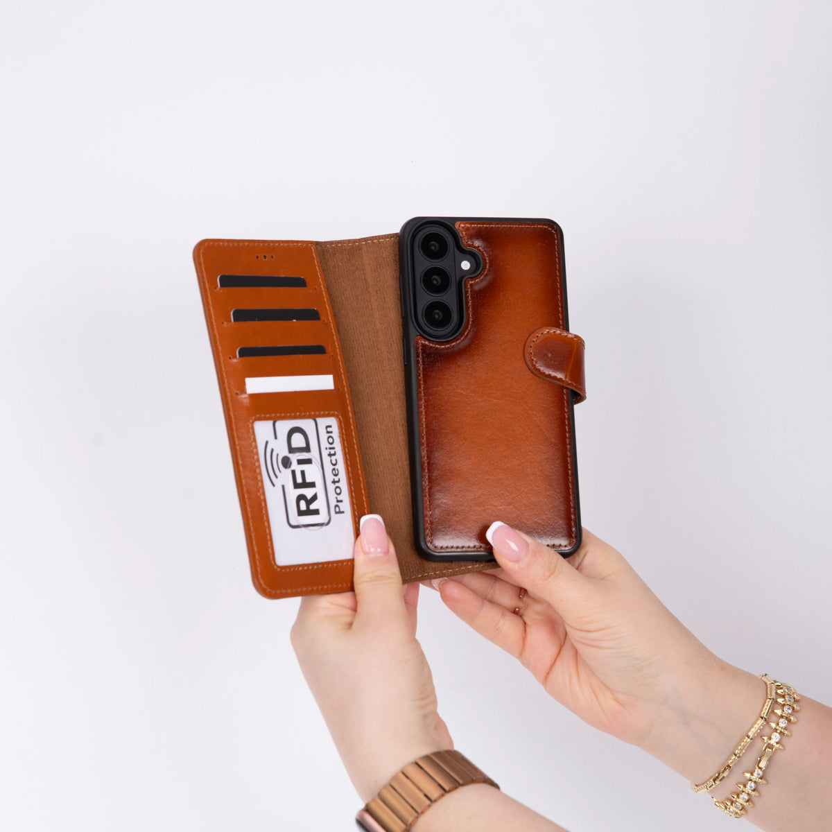 Magic Samsung Galaxy S26 Plus Leather Detachable Wallet Case