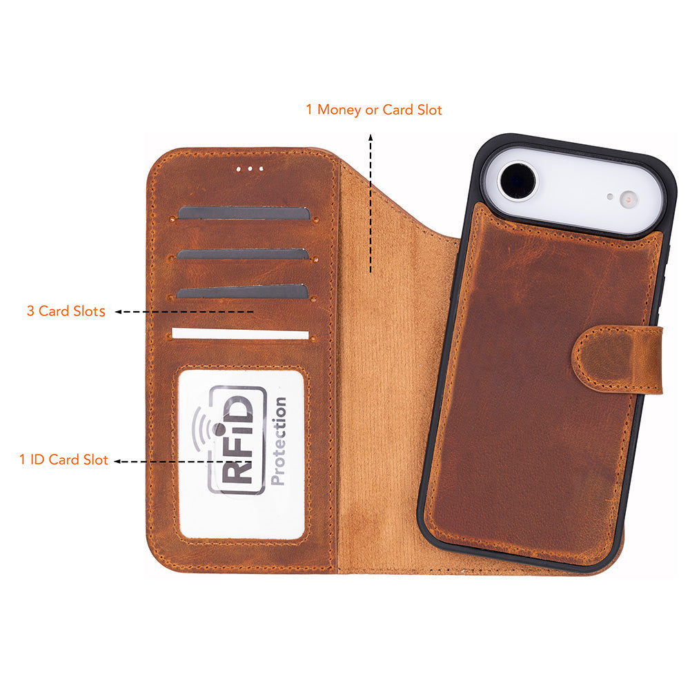 Magic I Phone 17 Air Leather Detachable Wallet Case