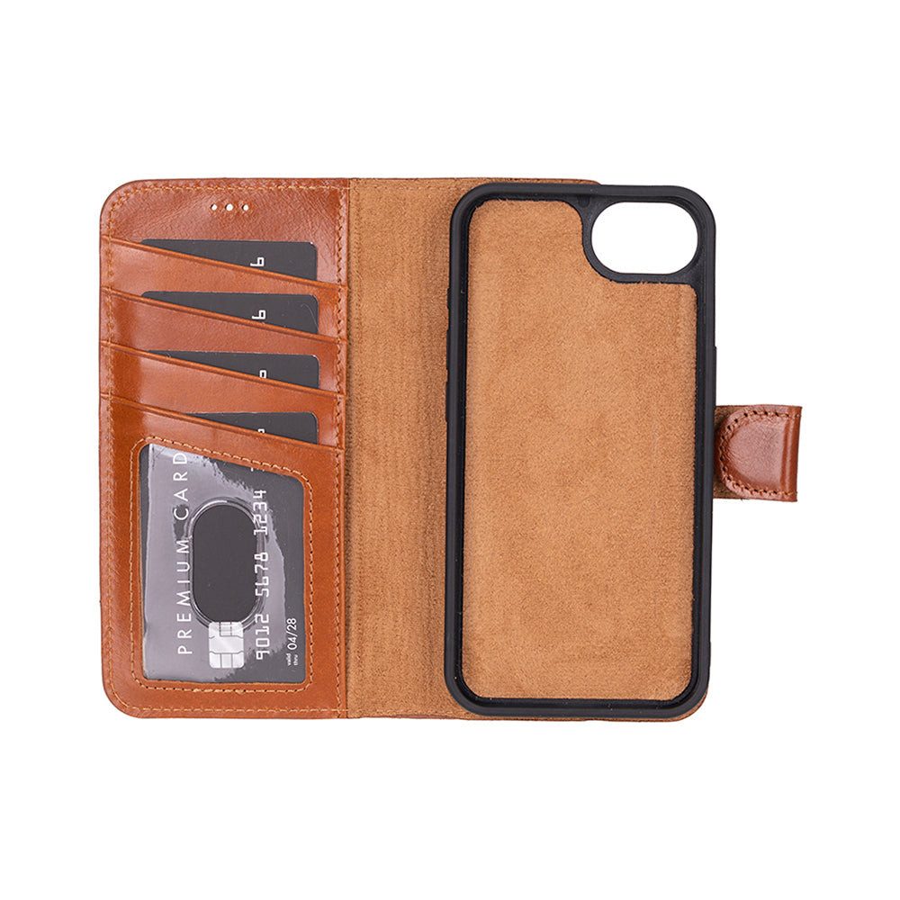 Magic I Phone 16 E Detachable Leather Wallet Case