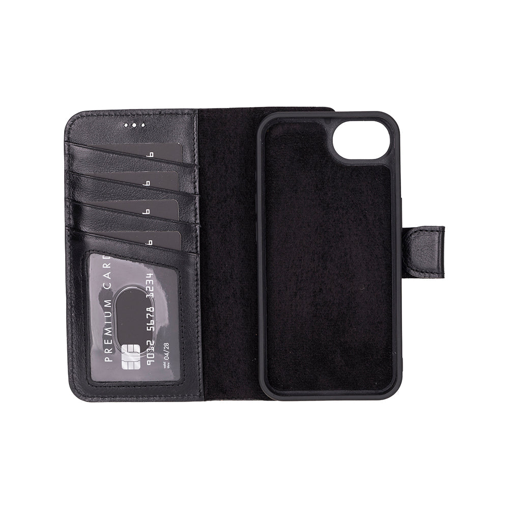Magic I Phone 16 E Detachable Leather Wallet Case