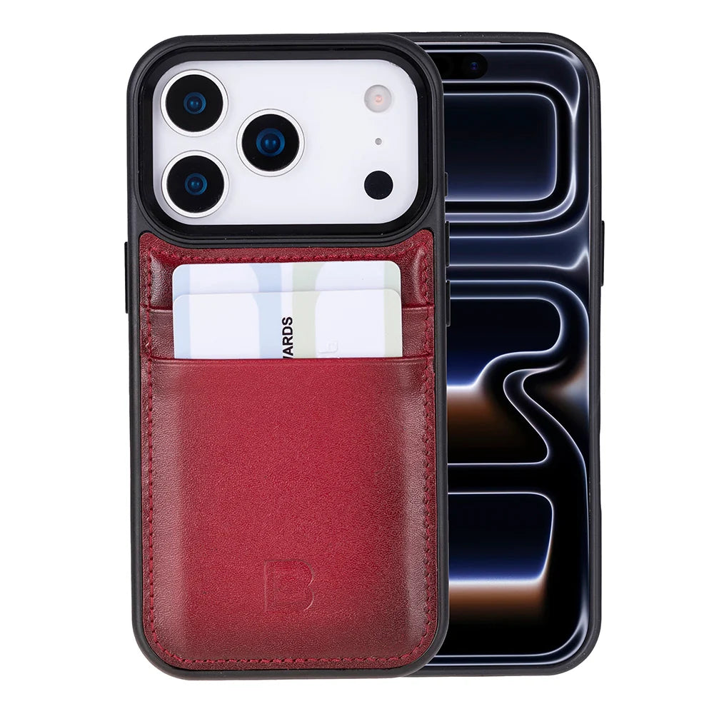 Flex Cover Leather iPhone 18 Pro / 17 Pro Case with Card Holder