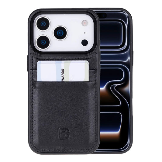Flex Cover Leather iPhone 18 Pro / 17 Pro Case with Card Holder