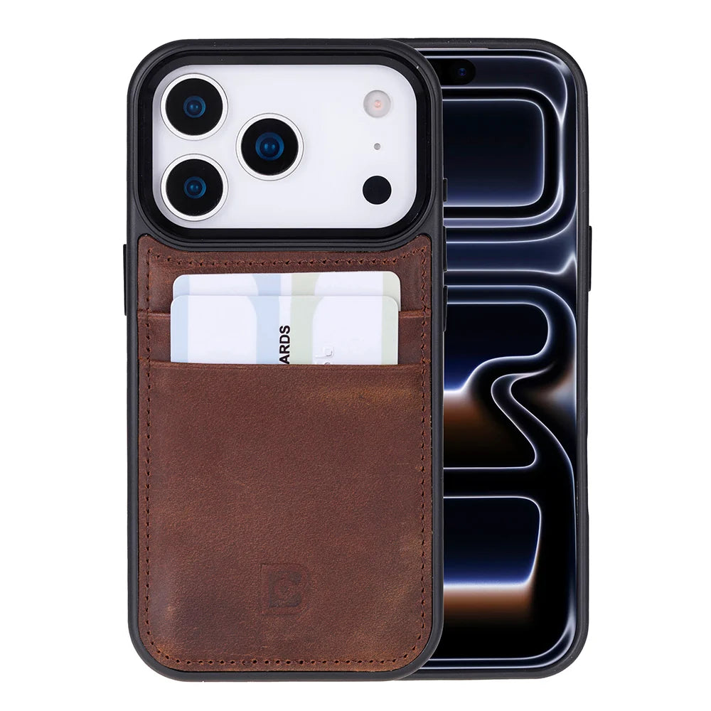 Flex Cover Leather iPhone 18 Pro / 17 Pro Case with Card Holder