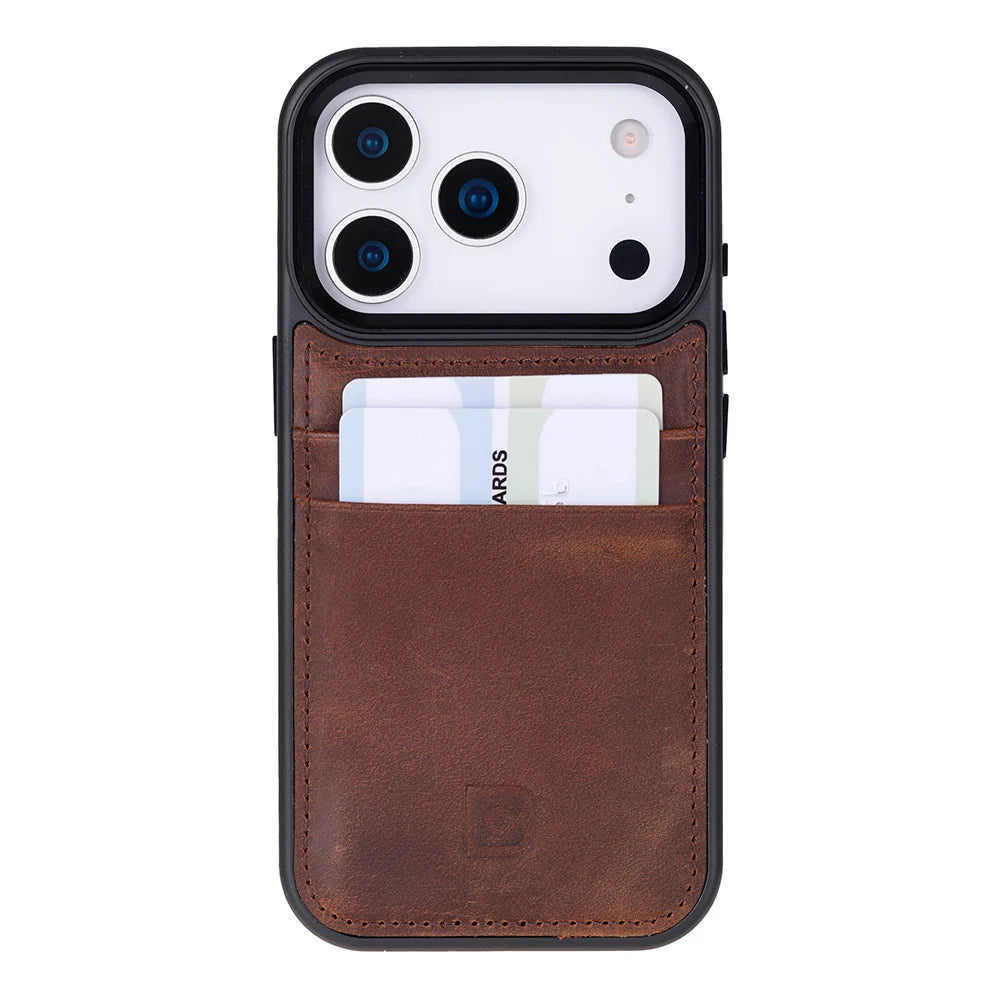 Flex Cover Leather iPhone 18 Pro / 17 Pro Case with Card Holder