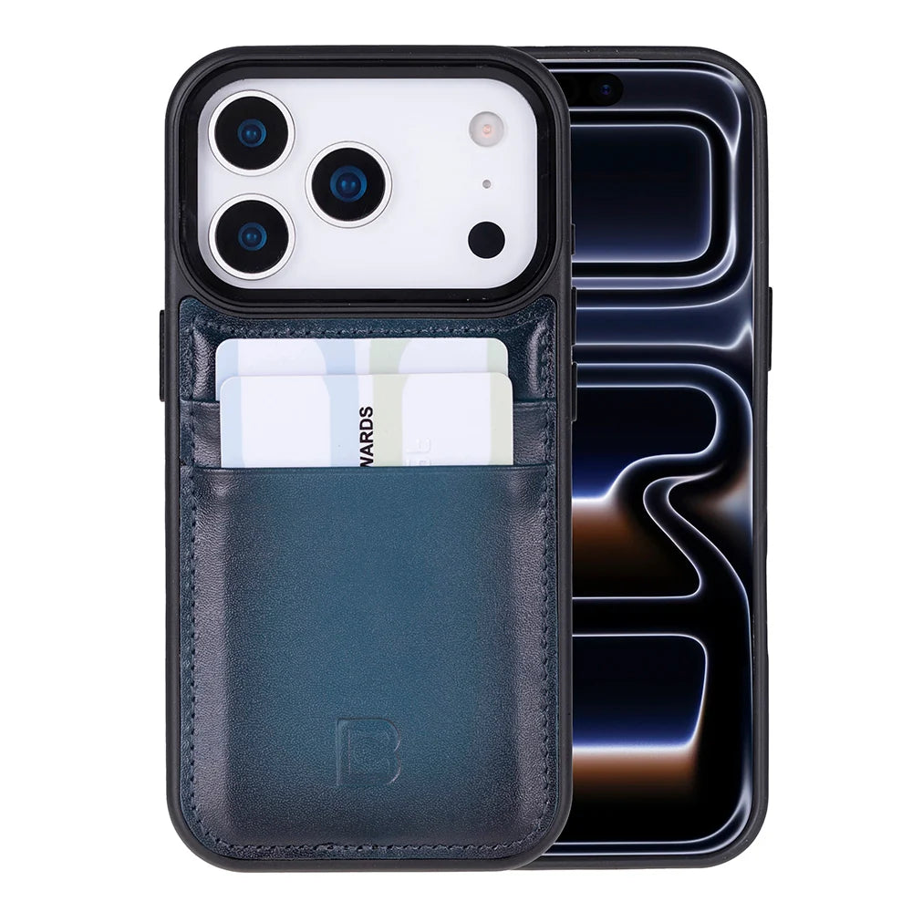 Flex Cover Leather iPhone 18 Pro / 17 Pro Case with Card Holder