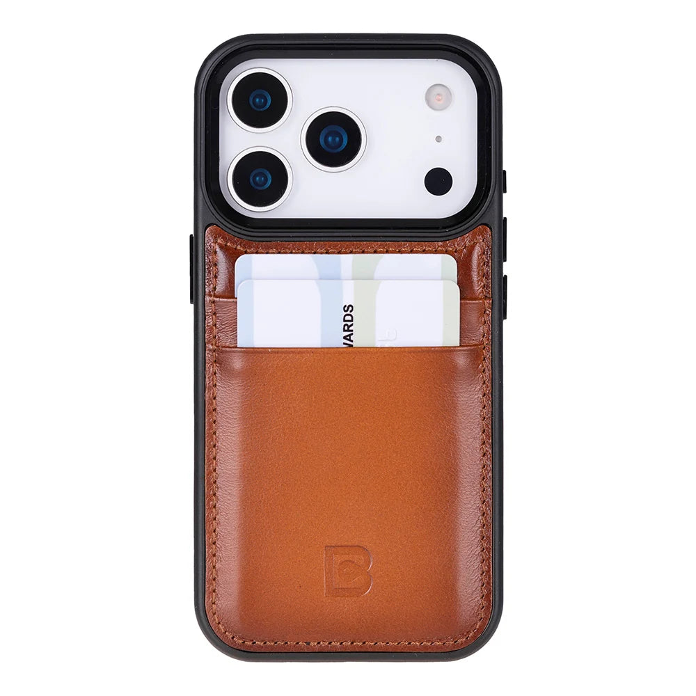 Flex Cover Leather iPhone 18 Pro / 17 Pro Case with Card Holder