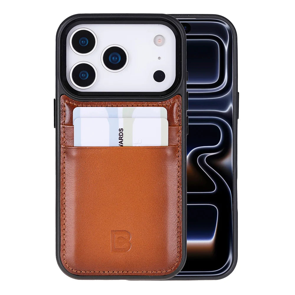 Flex Cover Leather iPhone 18 Pro / 17 Pro Case with Card Holder