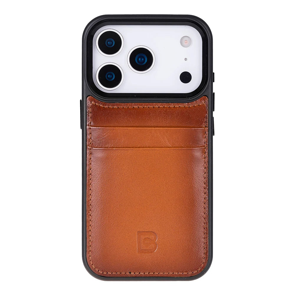 Flex Cover Leather iPhone 18 Pro / 17 Pro Case with Card Holder