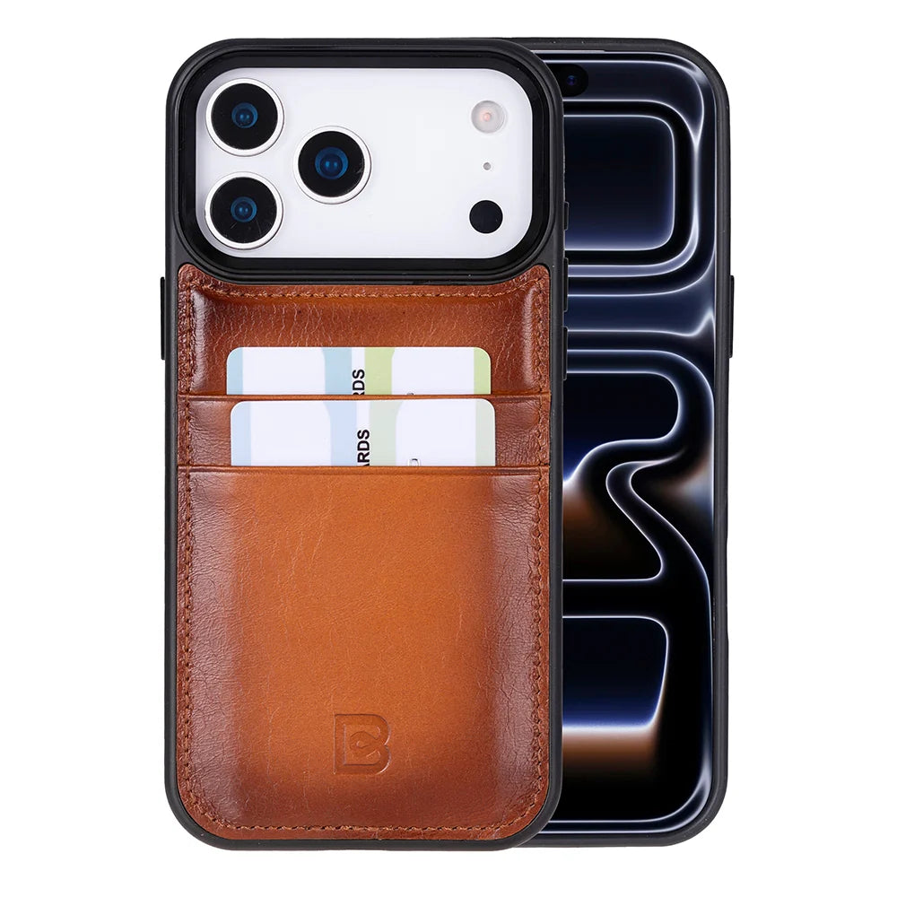 Flex Cover Leather iPhone 18 Pro Max / 17 Pro Max Case with Card Holder