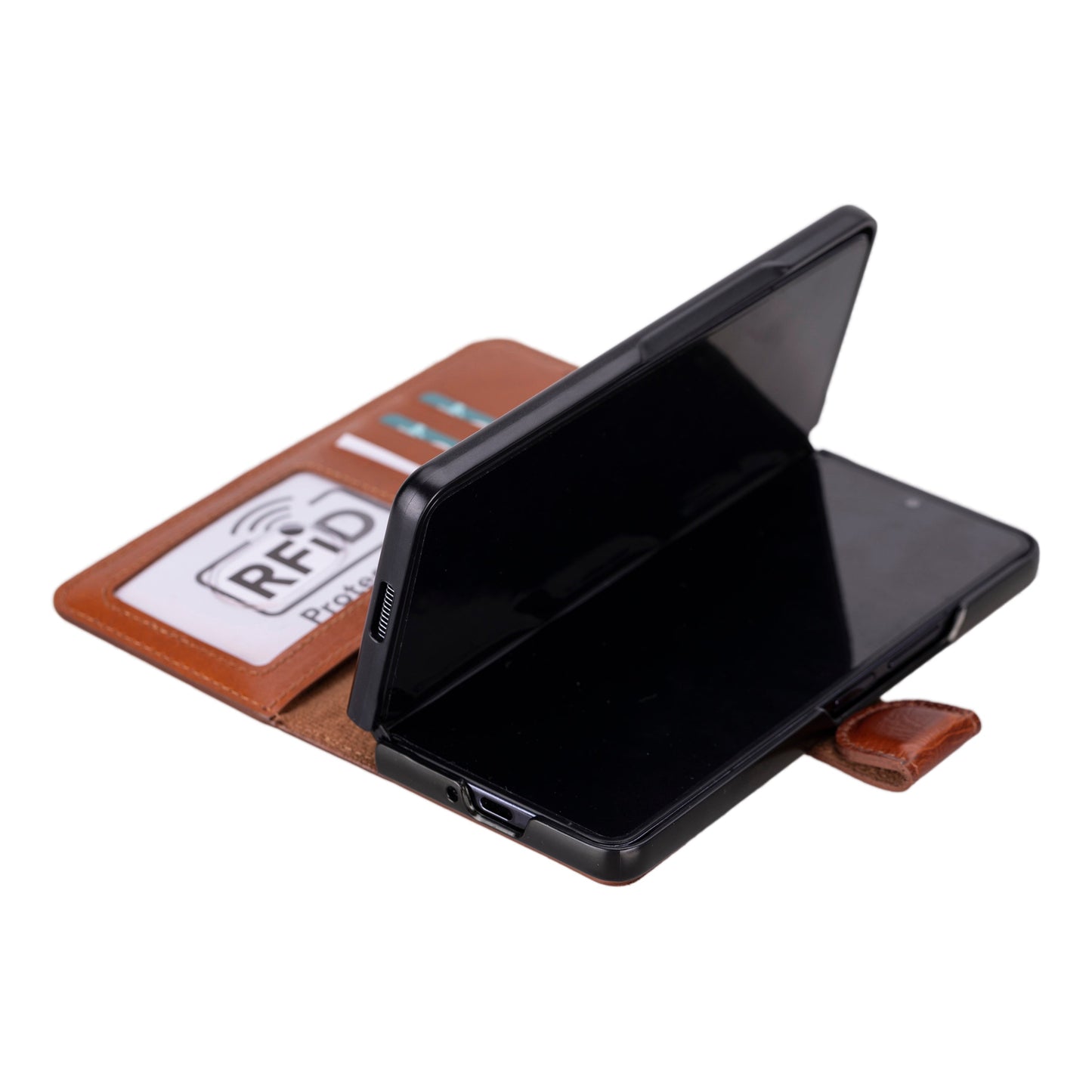 Wallet Id Leather Samsung Galaxy Z Fold 5 Folio Case