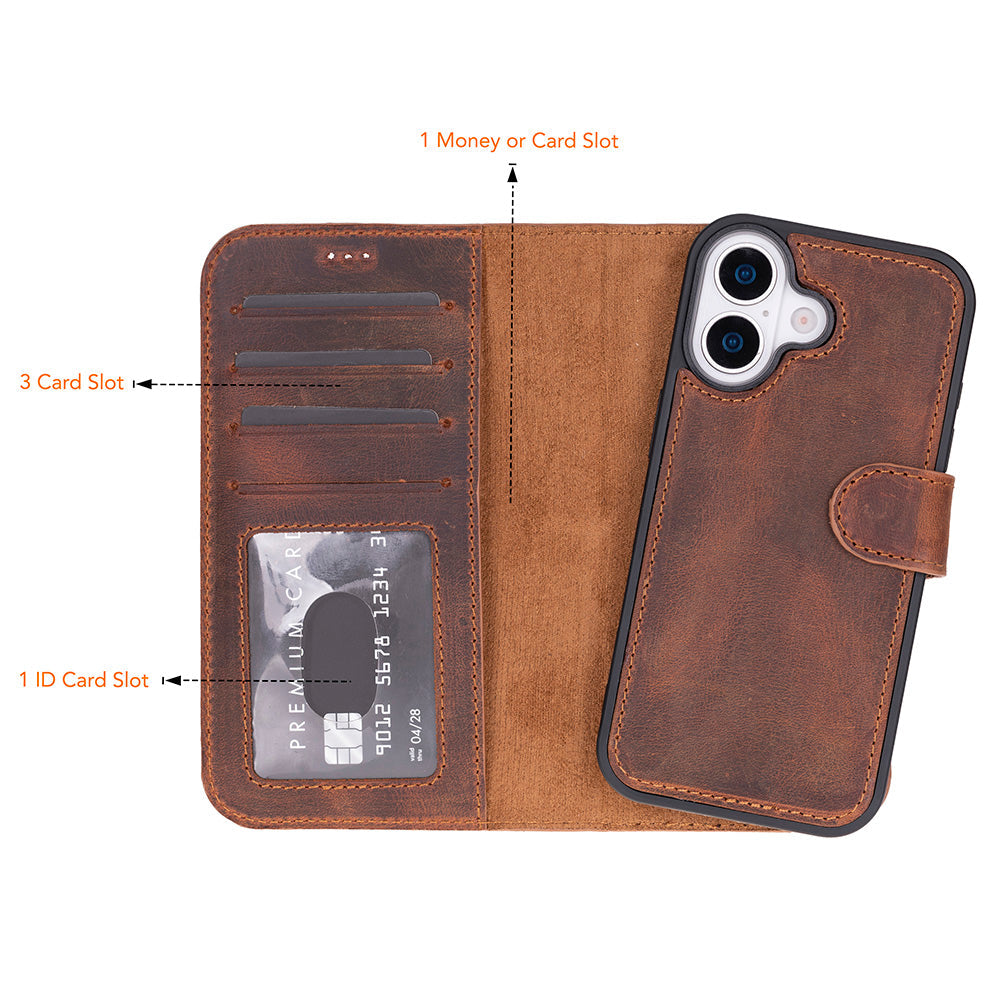 Magic I Phone 17 Leather Detachable Wallet Case
